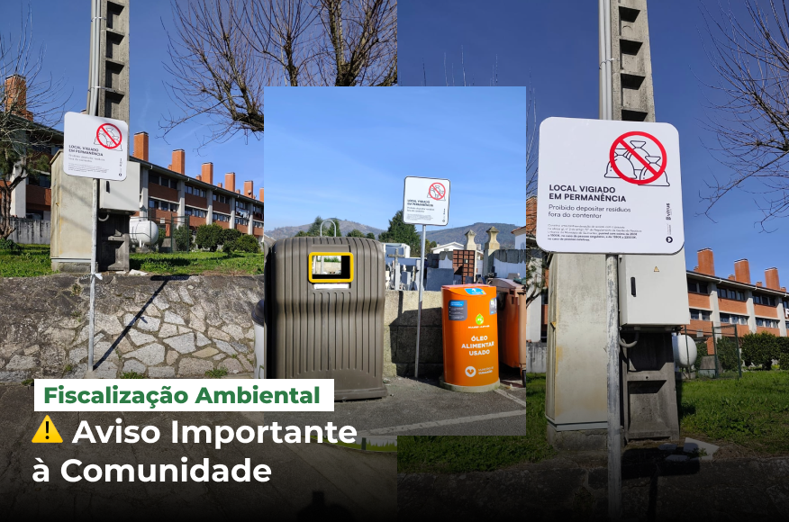 AVISO IMPORTANTE | Deposi&ccedil;&atilde;o de lixo fora dos contentores